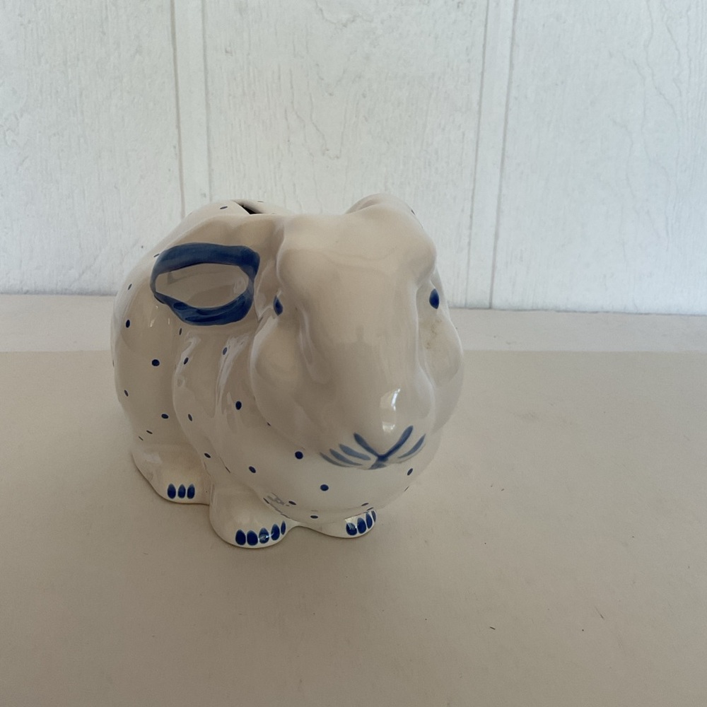 Tiffany & Co. Hand Painted Rabbit Coin Bank - Picture 11 of 13